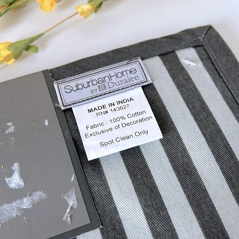 NWT Reversible Placemats Set of 4 - Suburban Home by Duralee - Charcoal …